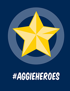 Image: Aggie Heroes graphic with star