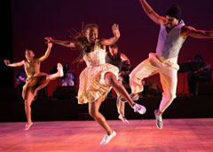 Photo: Dorrance Dance tap dancers on stage