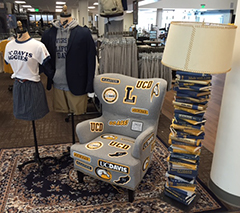 Photo: The UC Davis Campus Store features a decorated chair meant for customers to sit in while they take selfies
