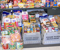 Photo: Bins of food