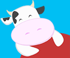 Image: Cartoon cow, from Picnic Day logo 2015