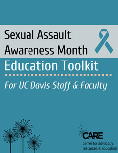 Image: Cover of Sexual Assault Awareness Month Education Toolkit for UC Davis Staff and Faculty